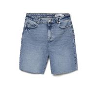 VERO MODA Vmcleo HR Long DNM Shorts Mix Noos, Bleu Jeans Clair, M Femme