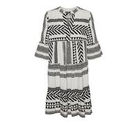 Robe courte tunique court col en v manches larges manches 3/4 blanc Zoe Blanc XS