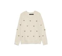 VERO MODA Vmdoffy Intarsia Ls O-NCK Pullov GA Noos Pull, Bouleau, M Femme