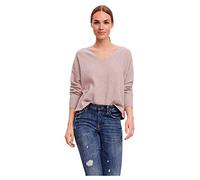 Vero Moda Vmdoffy Ls Blouse à col en V GA Noos pour Femme, Rose en Bois/détail : mélangé, M