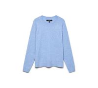 Vero Moda Vmdoffy Ls Blouse à col Rond GA Noos pour Femme, Bleu Little Boy - Détails : chiné, L