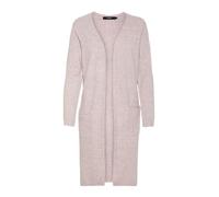 VERO MODA VMDOFFY LS Long Open Cardigan GA Noos Gilet, Rose (Woodrose Detail: Mélange), 42 (Taille Fabricant: Large) Femme