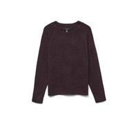 VERO MODA Vmdoffy Ls O-neck Blouse Noos, Femme, Rouge (Winetasting Detail: Melange), 40 (Taille fabricant: Medium)