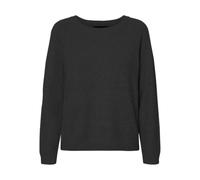 VERO MODA Vmdoffyshine Ls Blouse à col Rond Rep Noos Pull en Tricot, Noir/Détails : w. DTM Lurex, XL Femme