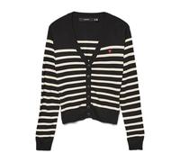 VERO MODA Vmdory Ls Cardigan à col en V, Noir, M