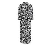 VERO MODA Vmeasy Joy 3/4 Long Shirt Dress WVN GA Robe Chemisier, Blanc Neige/AOP : Noir Graphique, M Femmes