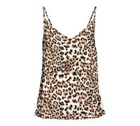 VERO MODA Vmeasy Joy Col V Singlet WVN GA Top, Tan/AOP : léopard, XS Femme