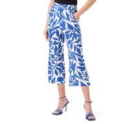 VERO MODA Vmeasy Joy Hw Culotte Pants WVN GA Pantalon pour Femme, Blanc Neige/AOP : Alisa Mazarine Blue, M