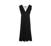 Vero Moda Vmeasy Joy S/L Detail Ankle Dress WVN Robe de Cheville, Noir, L Femmes