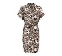 VERO MODA Vmeasy Joy S/S Shirt Dress WVN GA Robe, Tan/AOP : liv, M Femme