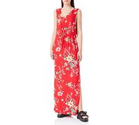 VERO MODA Vmeasy SL Tank Maxi Dress R1 WVN G TLL Robe, Goji Berry/AOP:tika, S Haut Femme