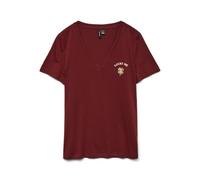 VERO MODA Vmeda Vanessa SS Top Box JRS GA, Pourpre, M