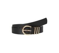VERO MODA Vmelisa Ceinture enduite Noos synthétique, Noir/détails : doré, 85 cm Femmes