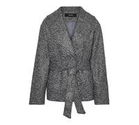 VERO MODA Vmelitebergen Boo Veste Courte, Mélange de Gris foncé. Détails : chiné, M Femme