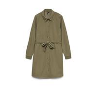 VERO MODA Vmelly L/S Short Shirt Dress WVN GA Court, Grape Leaf, M Femmes