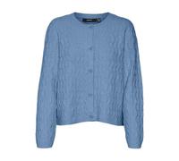 VERO MODA Vmelya Ls GA Boo Cardigan à col Rond, Allure/détail : W. Melange, M Femme
