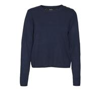 VERO MODA Vmfantastic Ls Pull en Tricot à col Rond et Bouton GA Boo pour Femme, Blazer Bleu Marine., XS