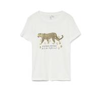 VERO MODA O-Neck Vmfeo S/S T-Shirt à col Rond JRS Btq GA, Blanche-Neige, S Femmes