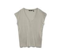 VERO MODA VMFILLI SS V-Neck Tee GA Noos T-Shirts, Doublure argentée, L Femme
