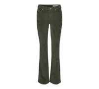 VERO MODA Vmflash Mr Corduroy Pantalon Noos Flared Fit Jeans pour Femme, Marron, 32W / 34L