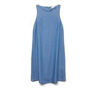 VERO MODA Vmfleur SL GA Robe Courte pour Femme, Denim Bleu médium, S