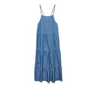 VERO MODA Vmfleur SL Robe 7/8 Couches GA pour Femme, Denim Bleu médium, M
