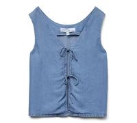 VERO MODA Vmfleur SL String 2Way Top GA, Denim Bleu médium, S