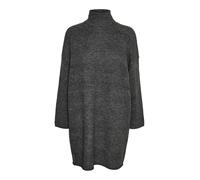 VERO MODA Vmgemma Ls Robe Pull en Tricot à col roulé VMA Noos pour Femme, Gris foncé mélangé, M
