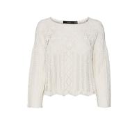 VERO MODA Vmginger 3/4 Boatneck Pull GA Noos Sweater, Bouleau, S Femme