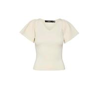 VERO MODA Vmginny SS Pull col en V Noos Tricot, Eggnog, M Femme