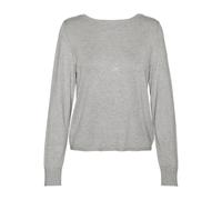 VERO MODA Vmglory Ls V-Neck 2way Cardigan GA Noos Sweater, Gris Clair chiné, L Femme