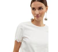 VERO MODA Vmhanne Francis SS Top Box JRS GA T-Shirt, Blanc Neige-Détails : Manches, M Femmes