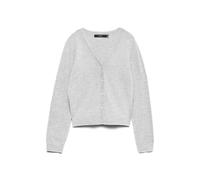 Vero Moda Vmhappyglitter Contras Ls V-NK Cardi Boo, Clair Gris chiné, S Femme