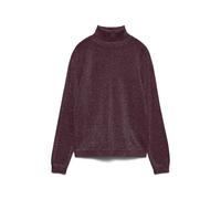 Vero Moda Vmhappyglitter Ls Rollneck Pullover Boo Pull à col roulé, Vin, M Femme