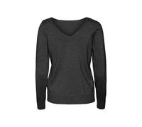 VERO MODA Vmhappyshine Ls Pull 2 Voies Boo Tricot, Noir/Détails : w. DTM Lurex, L Femme