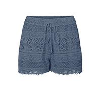 VERO MODA Vmhoney Lace Shorts WVN, Bleu Chine, XS Femme