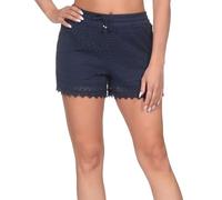 VERO MODA VMHoney Short en Dentelle crochetée pour Femme Style bohème, Blazer Bleu Marine., L