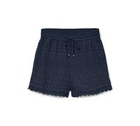 VERO MODA VMHoney Short en Dentelle crochetée pour Femme Style bohème, Blazer Bleu Marine., S