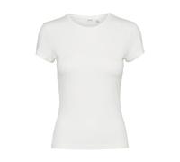 VERO MODA Vmines Fiona SS T-Shirt à col Rond VMA Noos pour Femme, Blanche-Neige, M