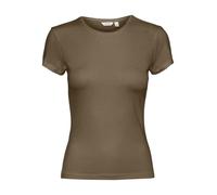 Vero Moda Vmines Fiona SS T-Shirt à col Rond VMA Noos pour Femme, Loutre, XS