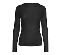 VERO MODA Vmines Ls O-Neck Pull T-Shirt Manches Longues, Noir, XL Femme