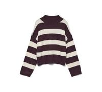 VERO MODA Vminez Ls Highneck Short Pullover Boo Pull à col Haut, Vin, M Femme