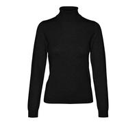 VERO MODA Vmiris Ls Pull à col roulé GA Noos en Tricot pour Femme, Noir, M