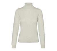 VERO MODA Vmiris Ls Pull à col roulé GA Noos Tricot, Bouleau/Détail : Mélange, M Femme