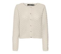 VERO MODA Vmjackie Ls O-Neck Cardigan Boo, Bouleau-Détails : Solide, L Femme