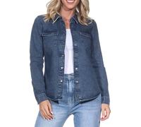 VERO MODA Vmjennie Ls Shirt Mix Noos Chemise, Denim Bleu médium, M Femme