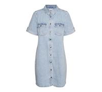 Vero Moda Robe-chemise Jennie manches courtes denim bleu clair Taille S Femme