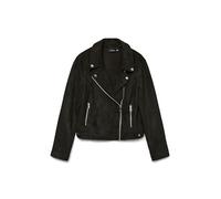 VERO MODA Vmjose Ss24 Veste Courte en Faux Daim Jacket, Noir, M Femme