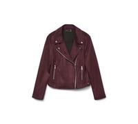 VERO MODA Vmjose Noos Veste courte en daim synthétique pour femme, Vin, M