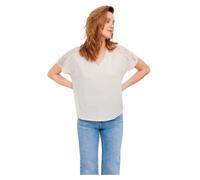 Vero Moda VMJUNE SS V-Neck Top JRS GA T-Shirts, Blanche-Neige, XL Femme M